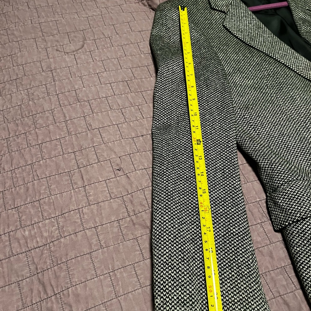 🤑3 for $12 🤑BARGAIN ALERT! $5 Vintage Men's Black and White Tweed Blazer - Picture 7 of 14